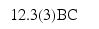 Text Box: 12.3(3)BC