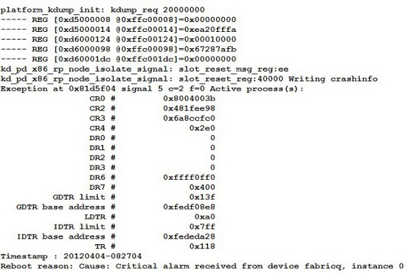 Console Logs for CRS-16-PRP-6G or CRS-16-PRP-12G